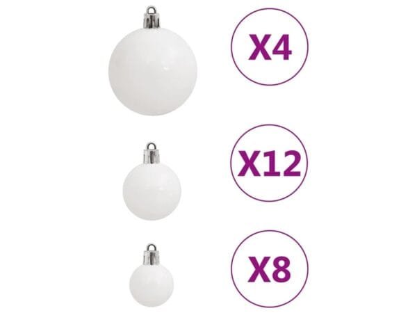 Conjunto 111 de enfeites de Natal branco - Imagem 2