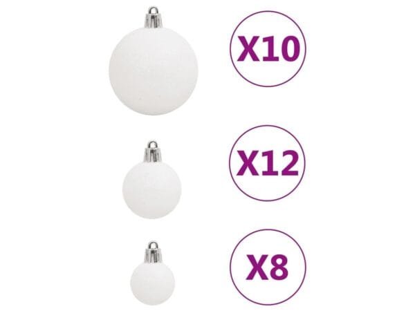 Conjunto 111 de enfeites de Natal branco - Imagem 4