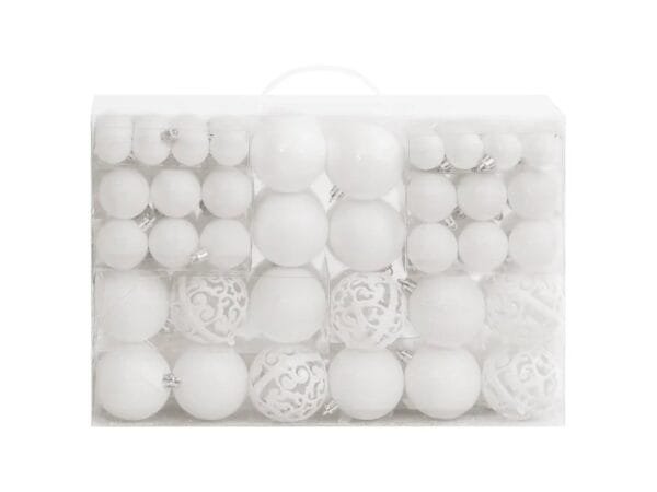 Conjunto 111 de enfeites de Natal branco - Imagem 6