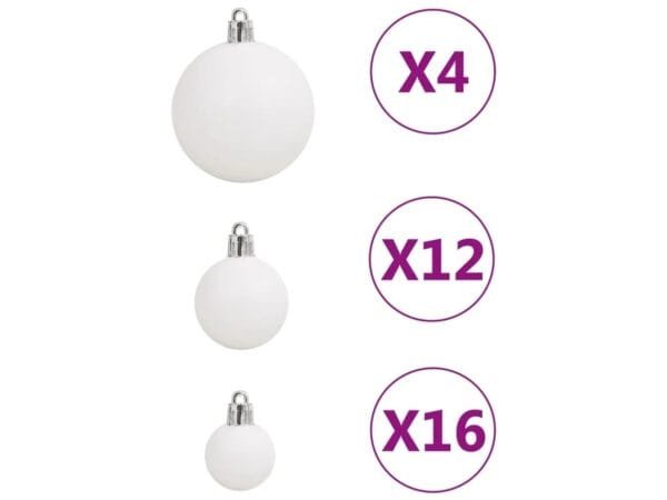 Conjunto 111 de enfeites de Natal branco - Imagem 3