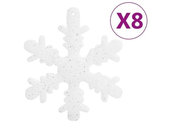 Conjunto 111 de enfeites de Natal branco - Imagem 8