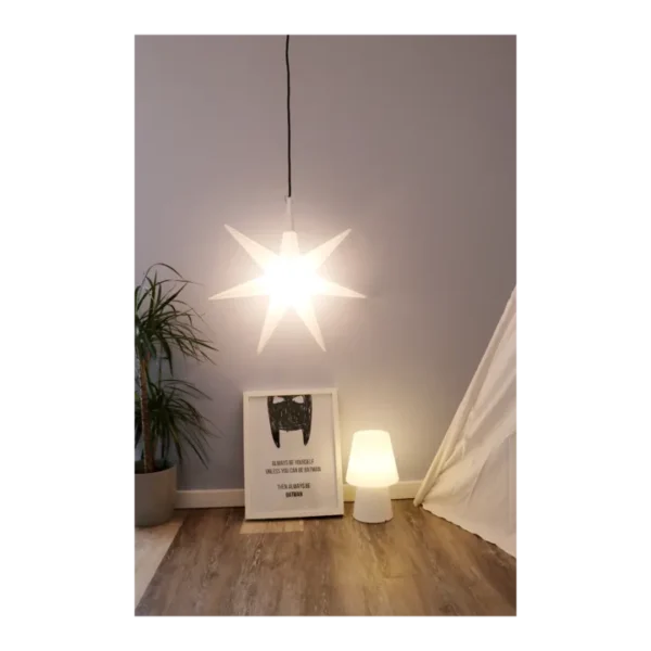 8 estações Shining Glory Star LED Light, branco - Image 4